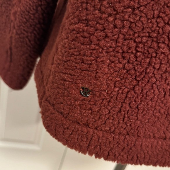 Lululemon textured fleece full zip jacket sz 14 in date brown - Picture 8 of 9